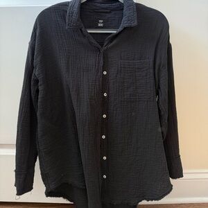 AERIE gauzy cover up shirt